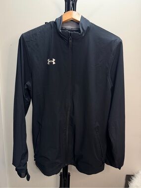 Under Armour Black Men’s Lightweight Full-Zip Performance Jacket Size SM